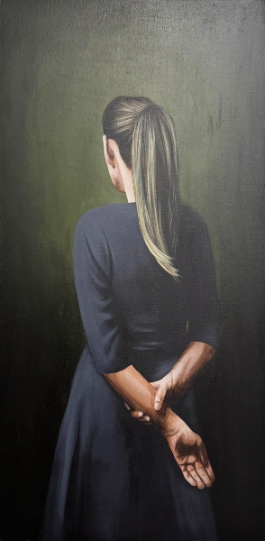 DEGLIN Bart - Portrait of a woman (blue dress)